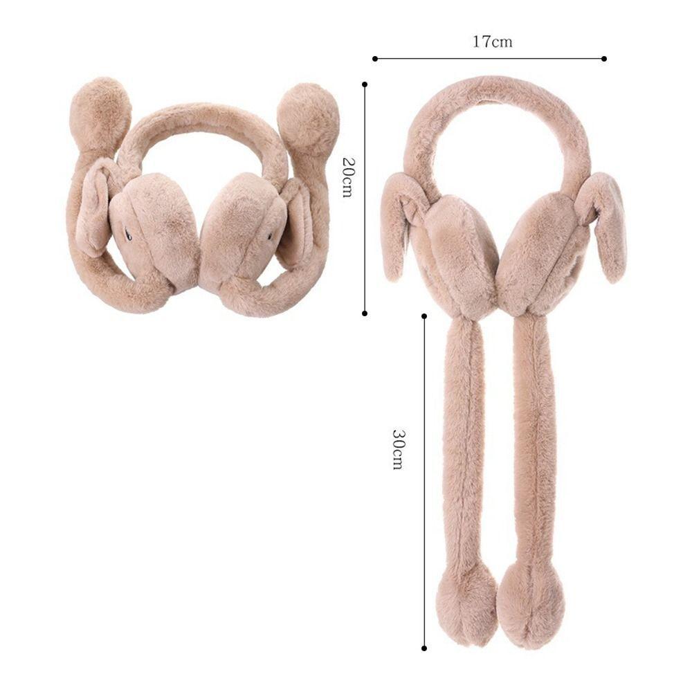 Caps Moving Rabbit Earmuffs Ears Protection Ear Warmers Winter Plush Ear Muffs