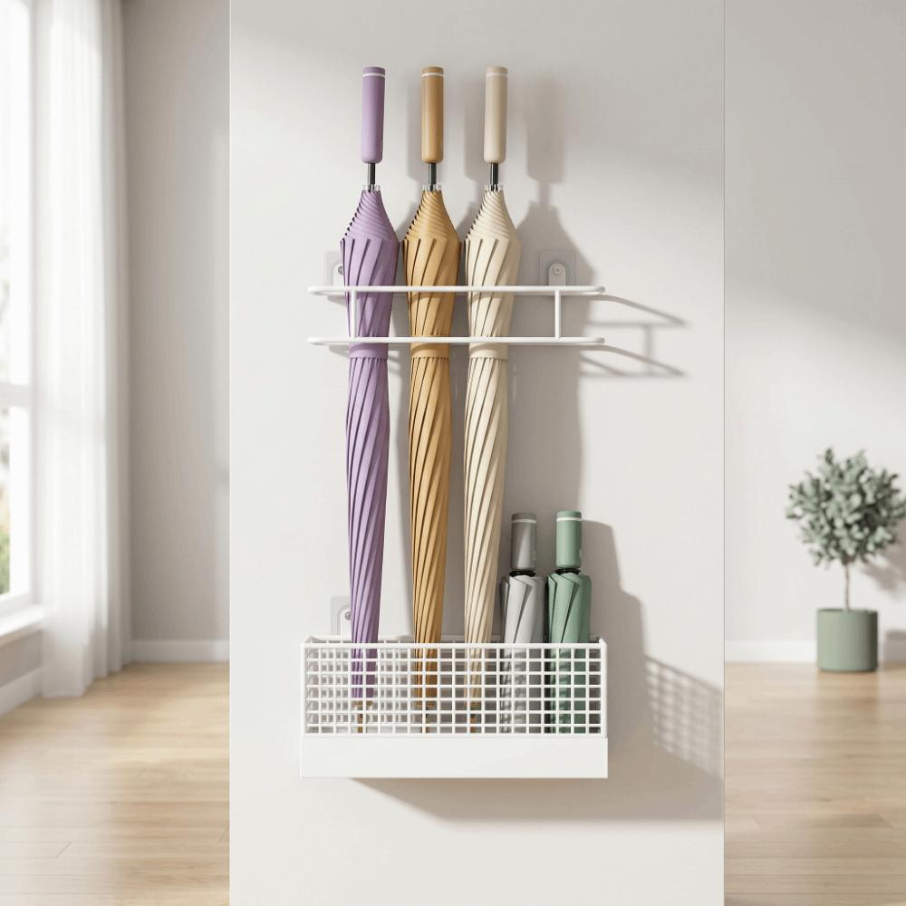 Metal Umbrella Storage Rack Wall-Mounted Umbrella Stand Durable Umbrella Holder Hotel