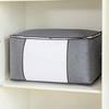 Clothes Storage Bin Foldable Storage Bag with Dual Zippers Closet Organizer with Handles for Clothing Blanket Comforters Bed Sheets Pillows