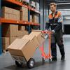 4-i-1 Handkärra, 453,6 kg Lastkapacitet i 4-hjulsläge, Konvertibel Handkärra Dolly med Halkfritt Handtag & Hjul, Bärbar av Aluminiumlegering