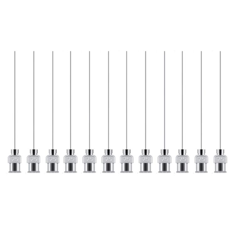 Pack of 12 Long Lastingly Stainless Steel Needle 50mm for Accurate Adhesive Dispensing with Enhancing Flows In DIY Projects