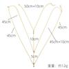 Sexy Metal Zircon Chest Chain for Women Simple Gold Color Double Layered Shell Pendant Waist Chain Party Jewelry Accessories