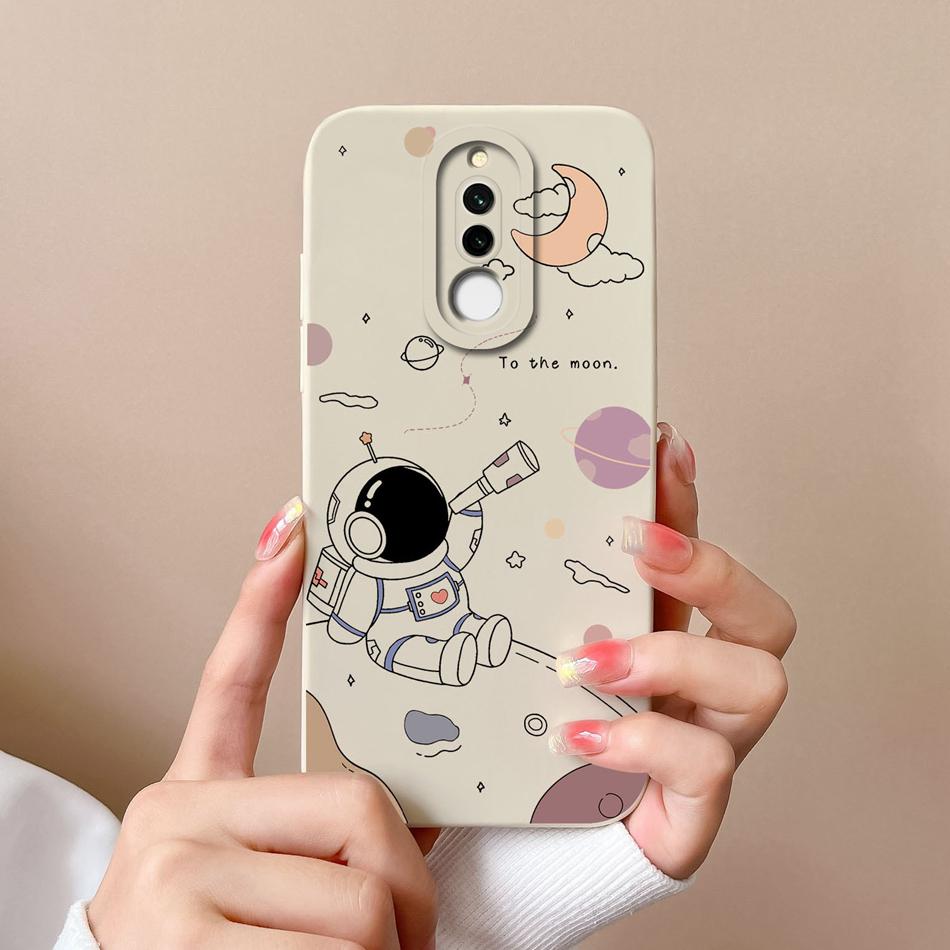 Case For Xiaomi Redmi 8 8A Pro Cute Astronaut Liquid Silicone Phone Shell Camera Lens Protection Back Cover For Redmi8 8 A 8APro