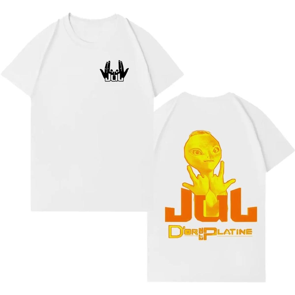 Unisex Trendy Top Rapper Jul Harajuku Music TShirt Fashion Hip Hop 90s Style Crew Neck Loose Fashion Short Sleeve TShirt