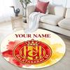 Custom Name,Galatasaray S.K pattern round rug,Carpet Rug for Living Room Bedroom Playroom ,Non-slip Floor Mat,Holiday Gifts and Birthday Gifts.