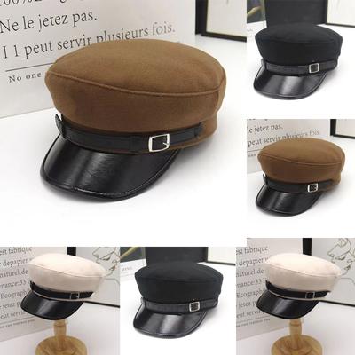 Damen Wollberet Retro Schiebermütze Wollmatrosenmütze