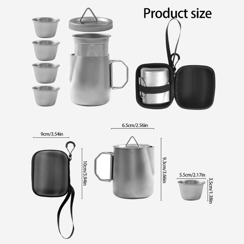 6lots Portables Camping Teas Cups 304 Stainless Steel Durability Easyly Clean Outdoor Cookware Essential