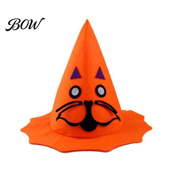 Cute Dark Style Holiday Headwear Halloween Pumpkin Hat for Kids Adults, Funny Plush Portable Washable Witch Party Costume, Cosplay, Stage Performances