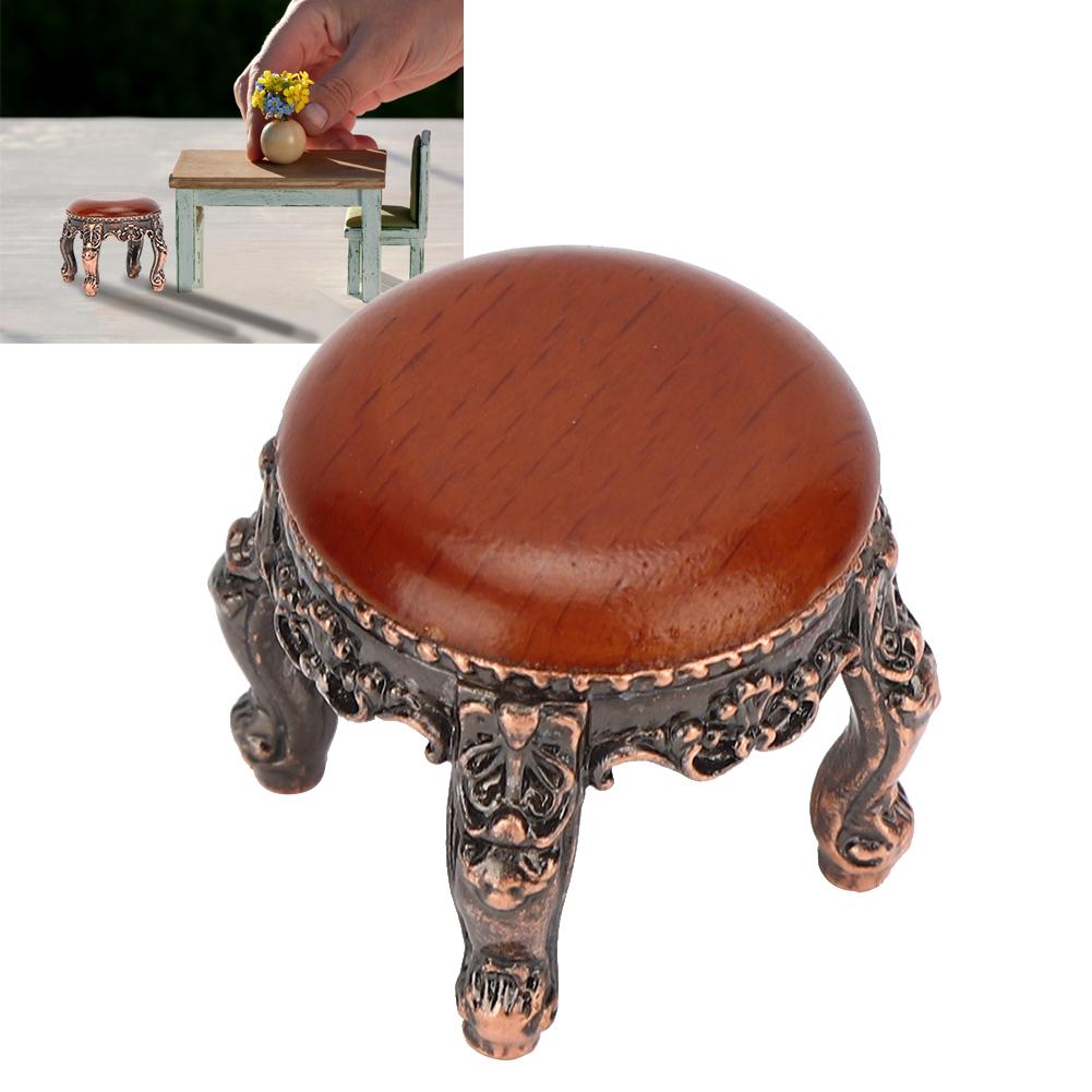 1:12 Dollhouse Miniature Simulated Round Stool Mini Furniture Model Toy AccessoryRound Stool