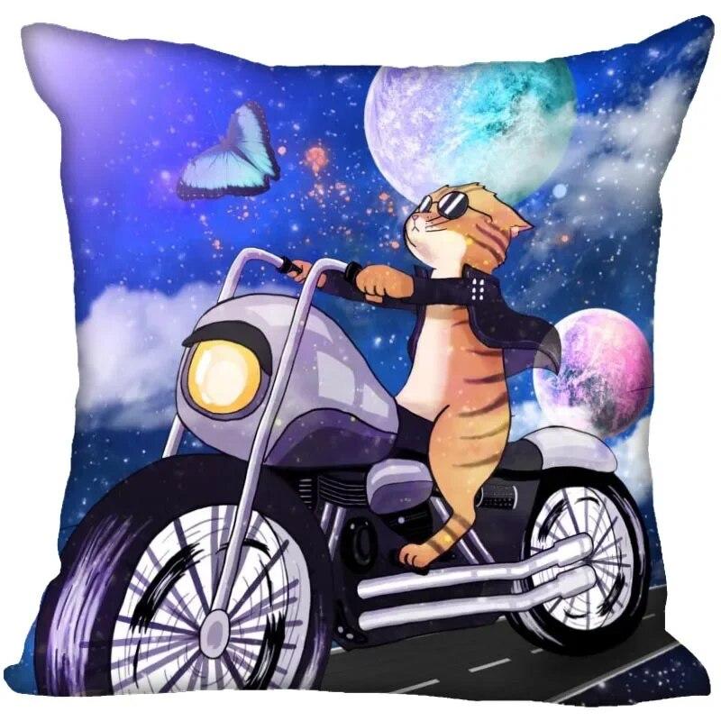 

Рождественский подарок, домашний декор, наволочка с квадратной молнией, новый праздник, кошка, забавная морская подушка для спортзала 40x40cm