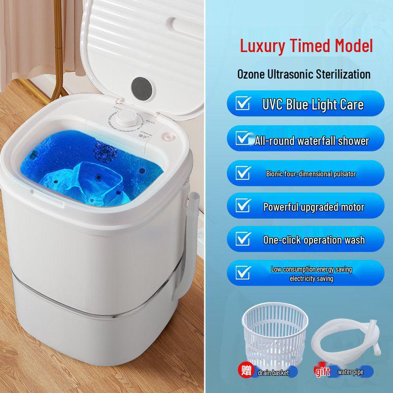 Compact Direct Drive Washing Machine for Dorms & Small Spaces – Ideal for Underwear, Socks & Baby Clothes