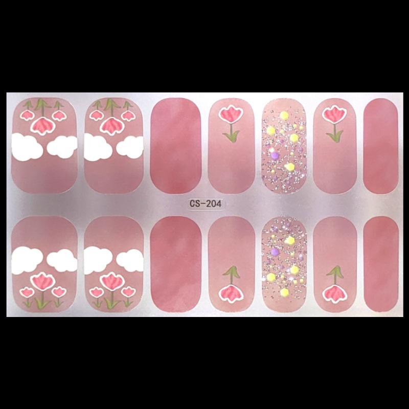 Waterproof Long-Lasting No-Bake 3D Gel Nail Stickers - Removable & Wearable Full-Cover Nail Polish Patches for Women