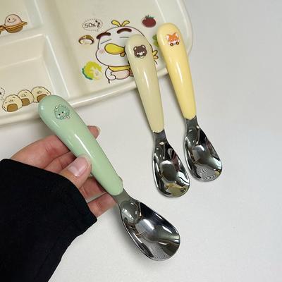 Lžička Kawaii Domácnost Ochrana proti pádu Nerezová ocel 304 Dětská Děti Doplněk stravy Lžička Nádobí Dívka