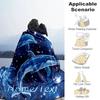 1PC Custom Name Dolphins Starry Night flannel blanket versatile,all-season throw suitable for the living room,bedroom,camping,travel,and gift