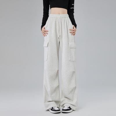 Casual Sports Pants Work Pants New Spring and Summer High-waisted Slimming Straight Wide-leg Pants