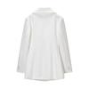 2025 Women's Fashion Double-Breasted Black & White Waist-Cinching Suit Jacket