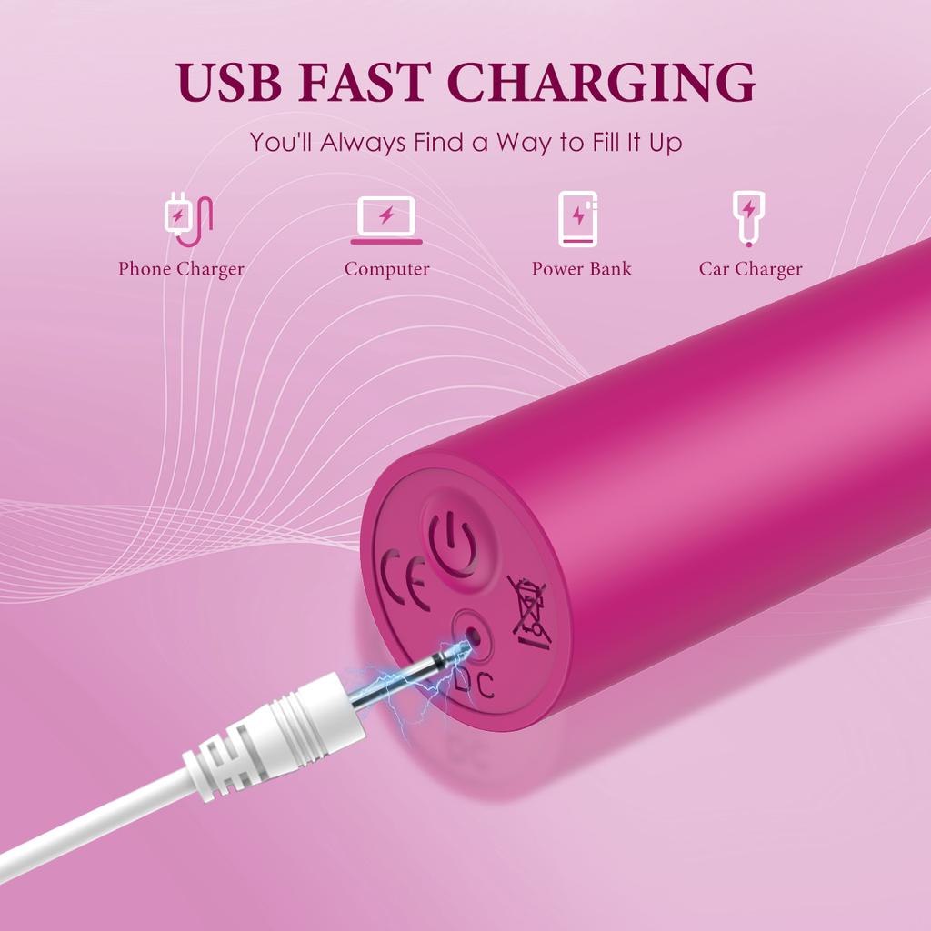 Small Bullet Vibrator Women Mini Clit Vibrator Silicone Finger Massager for G Spot Nipple Female Rechargeable Lipstick Sex Toys