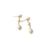 Natural Freshwater Pearl Stud Earrings Women's S911 Silver Needle Long Niche Temperament Versatile Design High-end Pendant Earrings