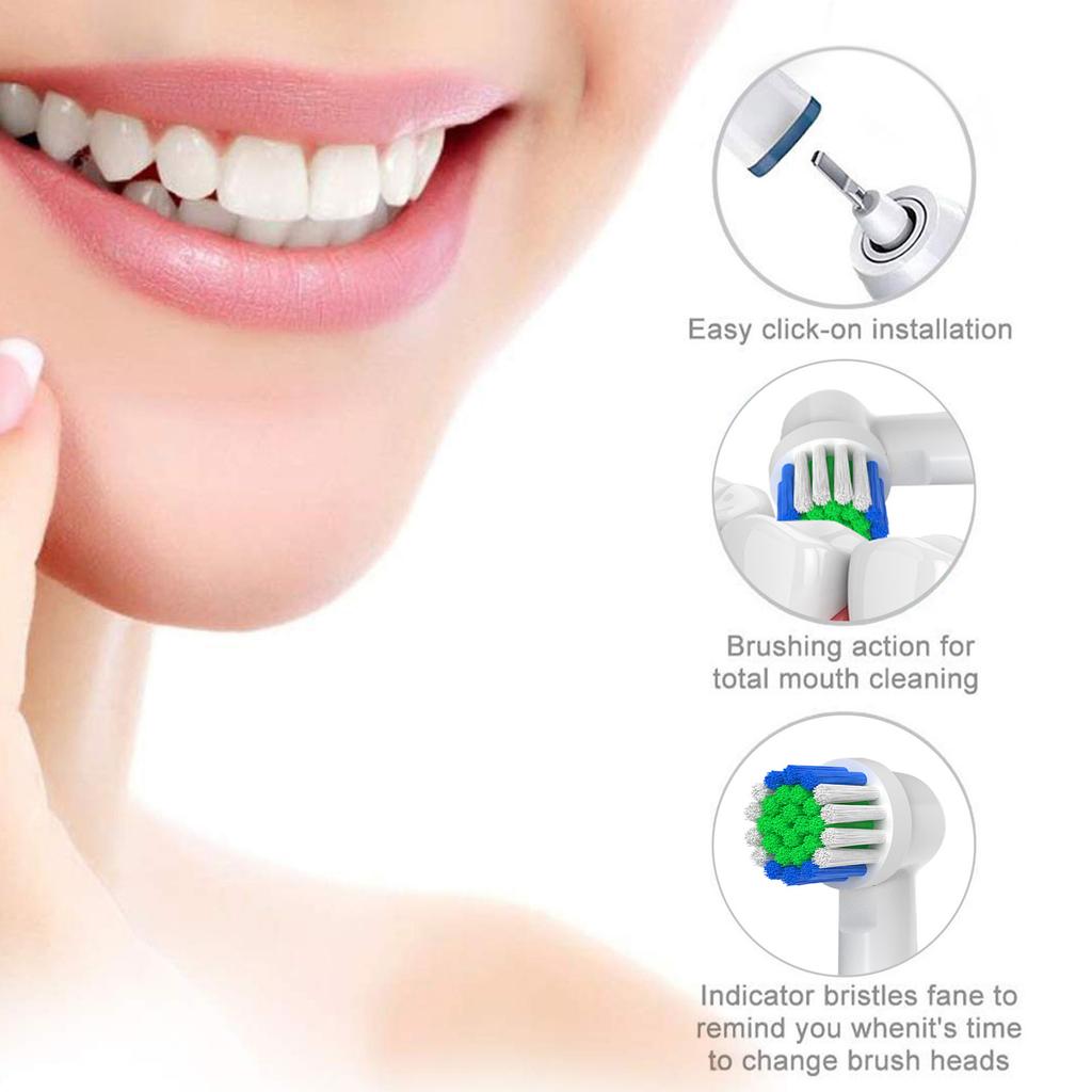 4-teilige Ersatz-Zahnbürstenköpfe, kompatibel mit Oral-B Braun Professional Electric Toothbrush Heads, Bürstenköpfen