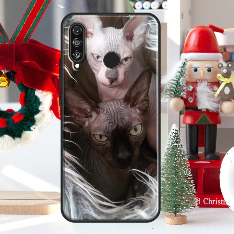 Sphynx Cat For Huawei Nova Y73 Y60 Y70 Y90 Y72 Y61 Y91 7i 8i 11i 12i 12s 9 10 SE P20 P30 P40 Lite Case