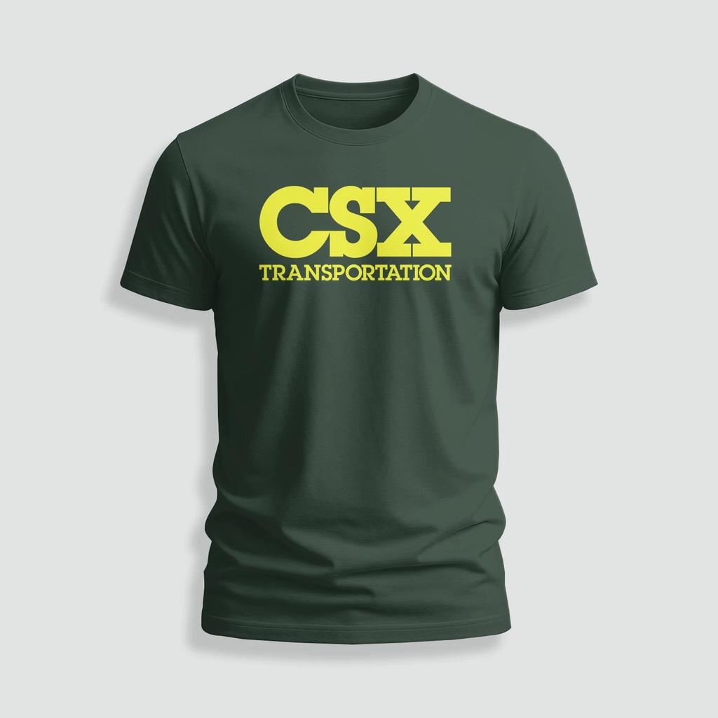 CSX Transportation Railroad logo funny T-Shirt Size S-5XL Made in USA