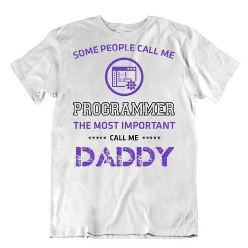 Daddy Programmer T-Shirt Special Event Gift Teecomputer shirt S