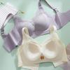 Gypsophila Lifting Seamless Gathered Side Plus Size Underwear Soft Support Adjustment Sexy Lace Bra