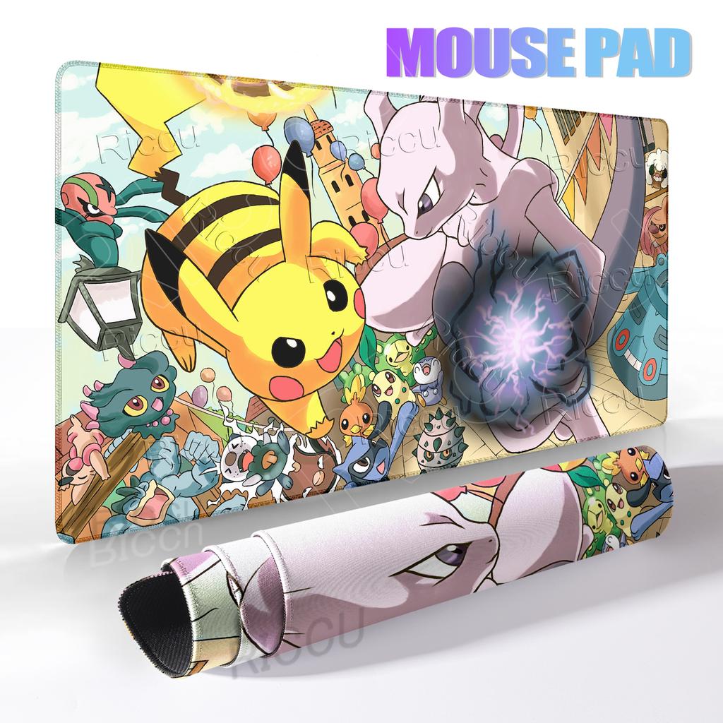 Mewtwo Large Mouse Pad Gamer pokemon Keyboard Desk Mat XXL Carpet Rubber Tapis Souris PC Accessories Mousepad Gaming accessories