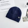 Korean Version of All-match Letter Labeling Flip Hat Brim Wool Hat Windproof Cold Hat Autumn and Winter Warm Knitted Hat Label