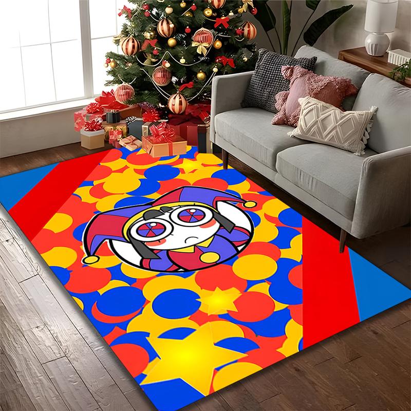 1pc Digital Printed Chair Rug for Home Office Use, The Amazing Digital Circus Carpet Appropriate for All Seasons, Soft Area Carpet