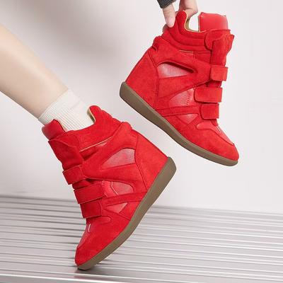 Scarpe Alte in Pelle con Soletta Invisibile Rialzante per Donna, Scarpe Casual Versatili per Abbigliamento Sportivo