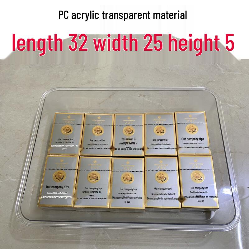 Transparent Rectangular Acrylic Food Display Tray