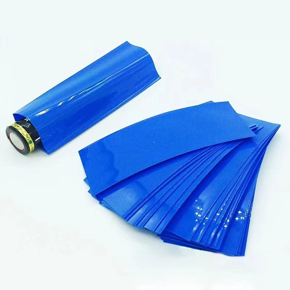 200Pcs/Pack Li-ion Wrap Heat Shrink Tube PVC Single 18650 Battery Shrinkable Film Flat Tape Sleeves