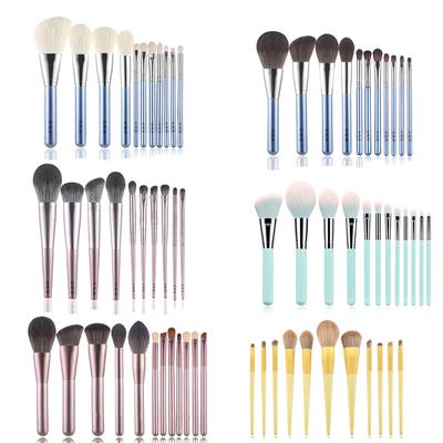 Foundation-Pinsel, loser Puderpinsel, Lidschattenpinsel, 12 Stück, kleine Traubenserie, 11 Stück, Make-up-Set, Pinselset, 12 Stück, blaue Make-up-Pinsel