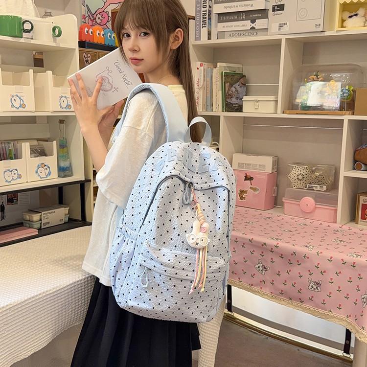 Schoolbag1011 Spring New Large Capacity Backpack, Campus Style School Bag, Fresh and Sweet Backpack, Travel Double Shoulder Backpack