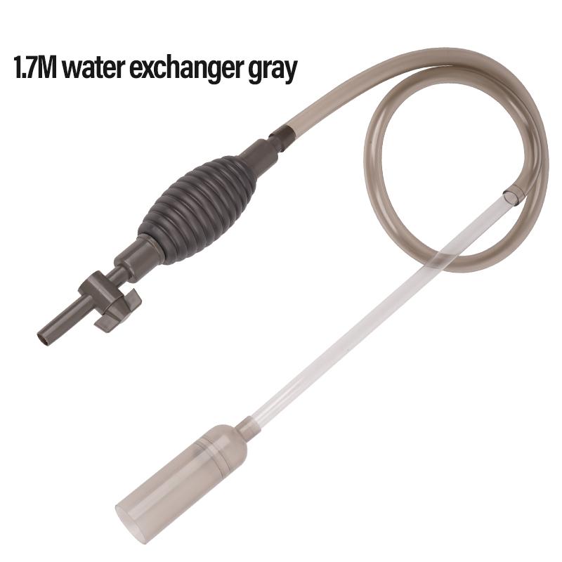 1.5m/1.7m Fish Tank Water Changer Air Pump Cleaning Tool Handheld Aquarium Gravel Cleaner Vacuum Siphon Pump With Filter Nozzle