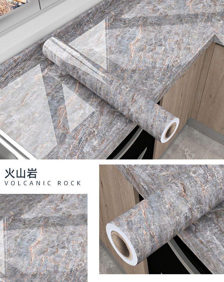 20M Marble Self Adhesive Waterproof Wallpaper for Kitchen Cabinet Oil Proof Mould Proof Modern Style Bathroom Wall Sticker