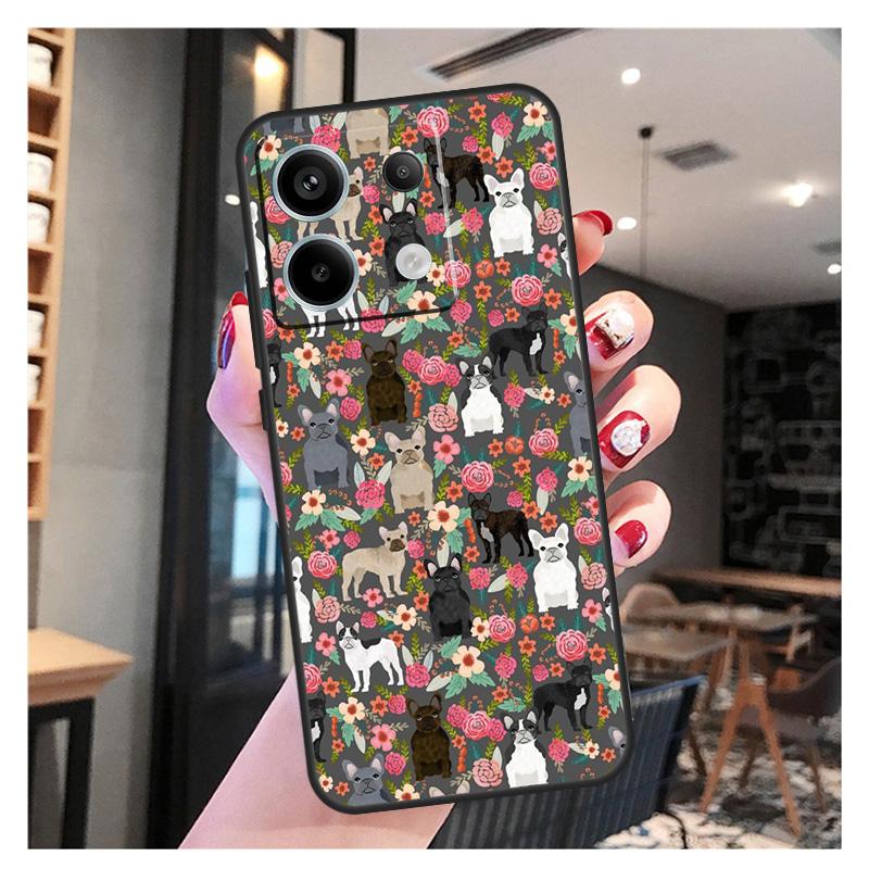 

Cute French Bulldog Case For Xiaomi Redmi Note 11 9 10 12 13 Pro Plus 12S 11S 10S 9S Redmi 12 10C 12C 13C Cover Redmi Note 8