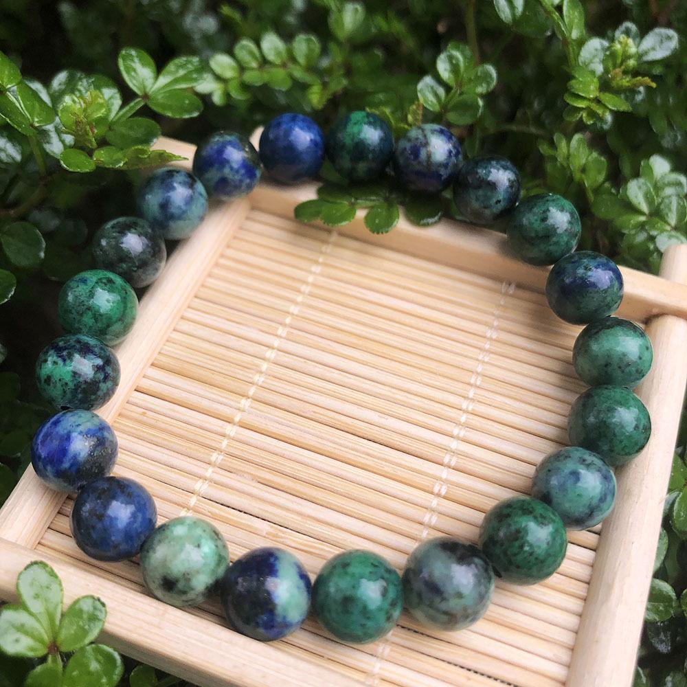 8mm Natural Amazonite Raw Stone Women's Energy Charm Bracelet