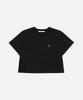 Solteuaenchokollis Sac Logo Oversized Crop T-Shirt Black 4W2311002