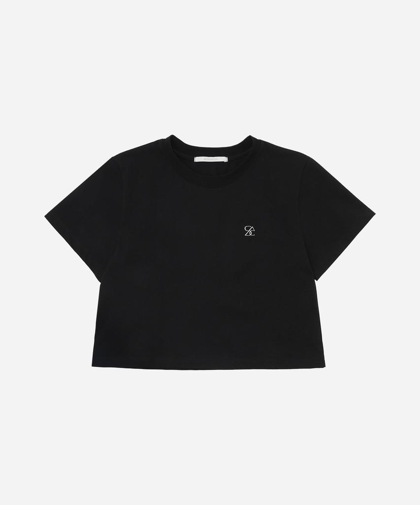 Solteuaenchokollis Sac Logo Oversized Crop T-Shirt Black 4W2311002