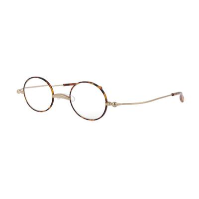 [SHIORI] Shiori Reading Glasses for Women, Stylish, Thin, Round, Sabae Design, Blue Light Cut, UV Cut, with Case, Brown Demi SI-12-2 +2.00
