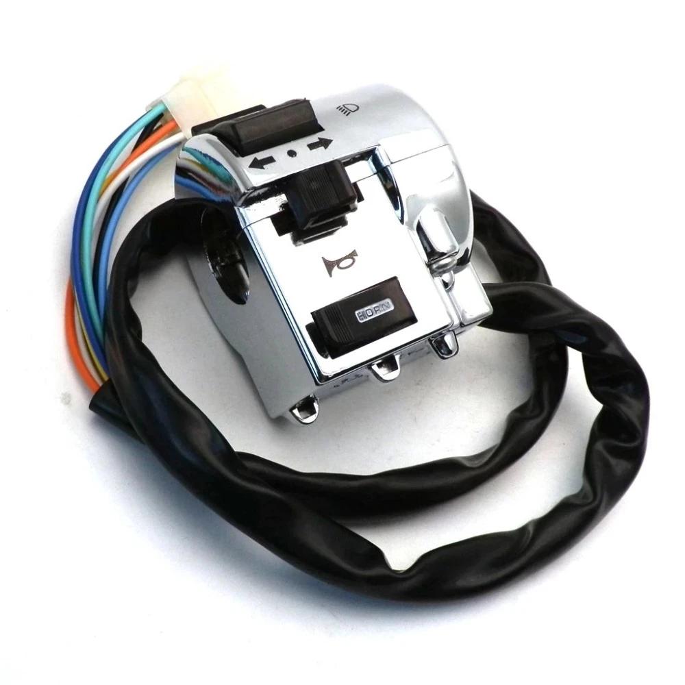 1 Pair Right and Left Side Chrome Plated Control Switch for GY6 Moped Retro Scooter 50cc 125cc 150cc