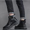 Men's Boots Autumn/winter 2024 Men's Boots Korean Version High Top Casual Lace Up Flat Bottomed Round Toe Comfort Leather Shoes