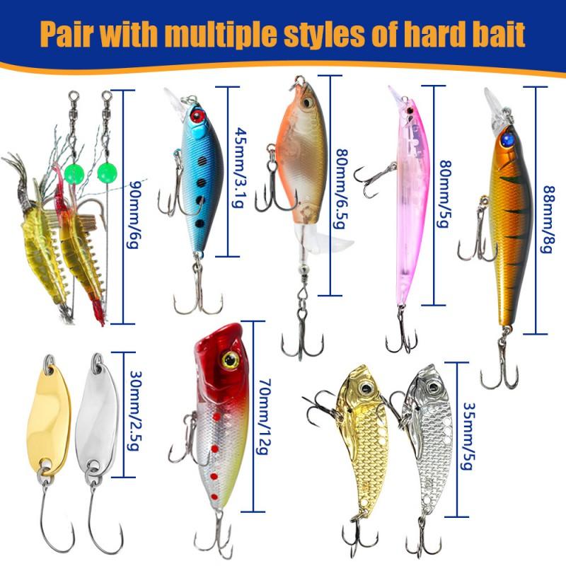 Conjunto de Iscas de Pesca com 24 Peças Caixa de Presente de Natal - Modelo 02 Peixes Artificiais Iscas Macias Plásticos para Pesca de Arraste Cores Sortidas