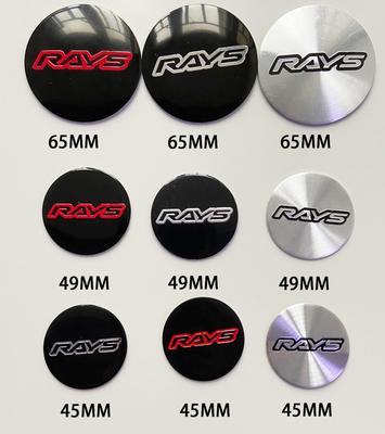 4 bucăți/lot 45mm 49mm 65mm autocolant emblemă capac centru roată pentru roata de curse RAYS LOGO autocolant capac butuc