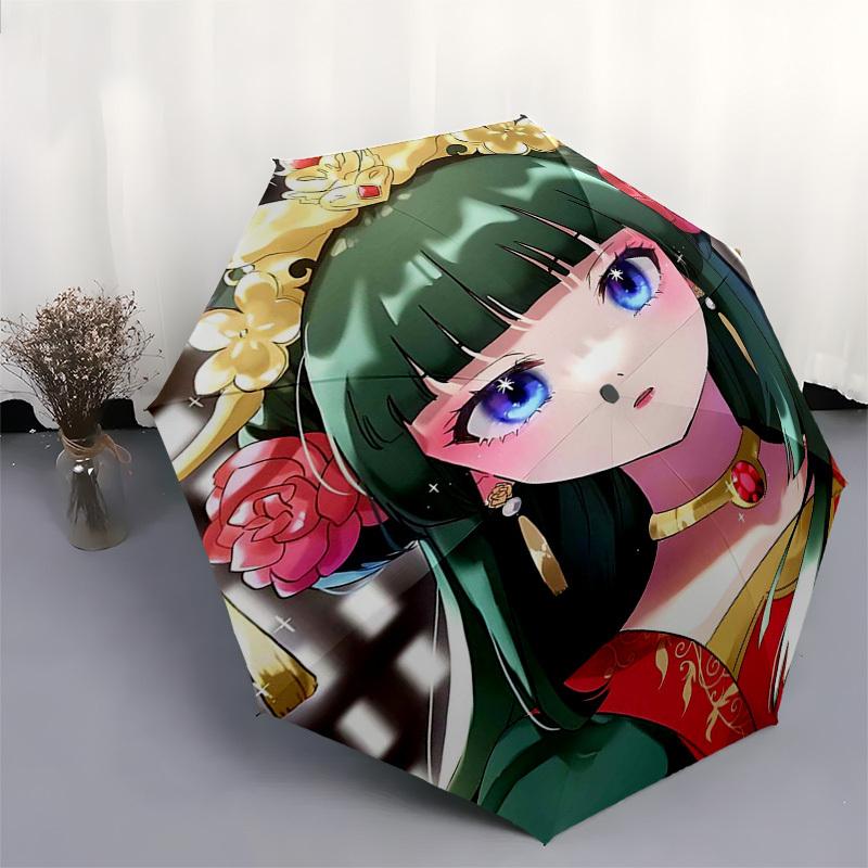1pc Outdoor Umbrella with Anime Character Design - Automatic Opening/Closing, Portable 3-Fold Design, 8-Bone Iron Frame - Perfect Gift for Fans,