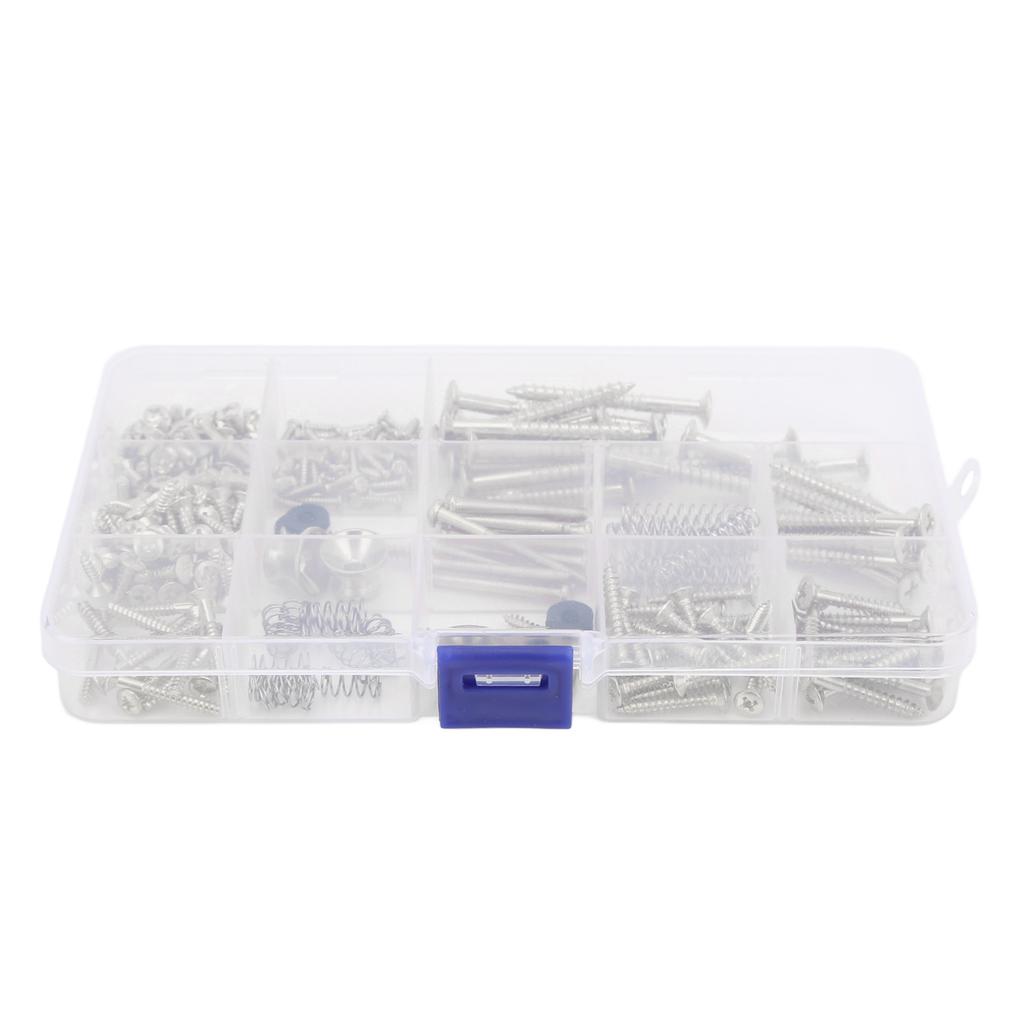 Electric Guitar Screw Kit Metal Screws Spring Strap Snap Assortment Set Repair Fasteners