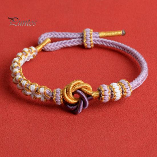 Damen-Handseil, geflochtener Knoten, süße Farbe, verstellbar, handgewebt, Blumen-Design, romantische Liebessymbolik, Armband, Valentinstag, Jahrestagsgeschenk