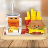 261PCS Hamburger Building Blocks French Fries Fried Chicken Coke Model Bricks Cartoon Fast Food Toys Set Children Creative Gifts